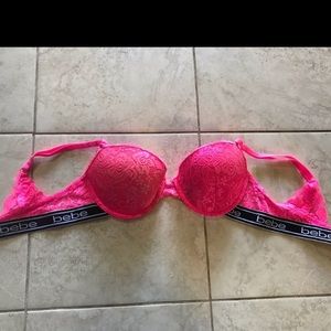 Bebe Hot Pink Bra